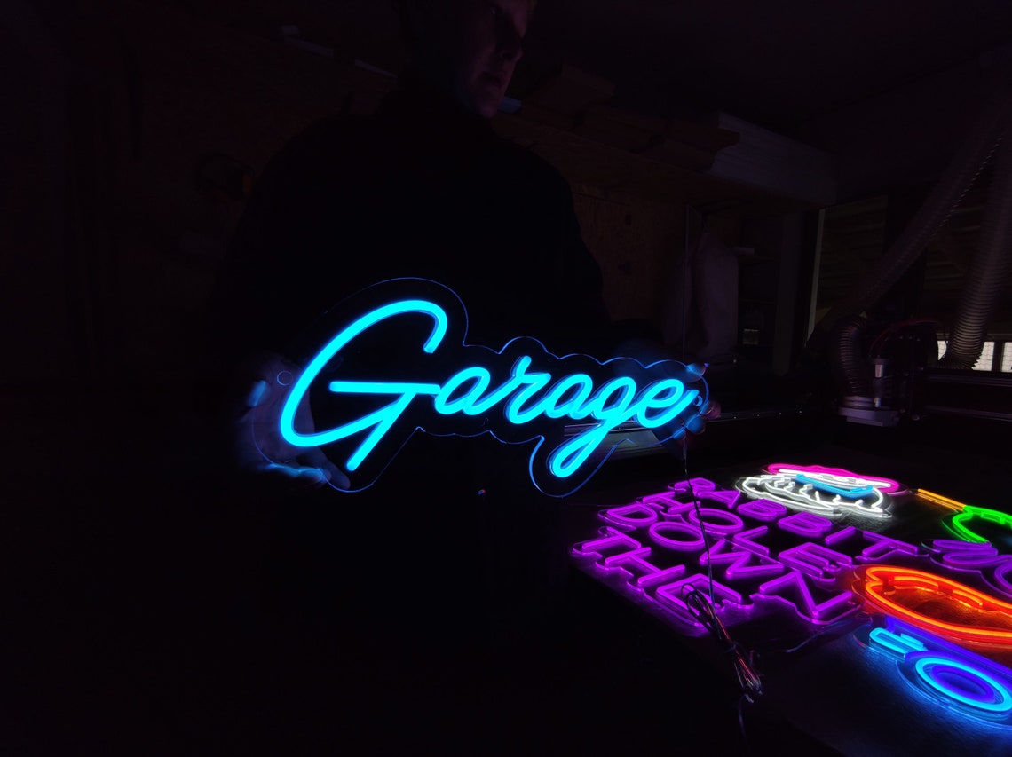 Garage Neon Sign Garage Led Neon Light Garage Decor Led Etsy