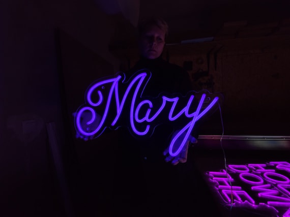 Mary Name Neon Sign, Mary Led Neon Sign, Custom Name Neon Sign