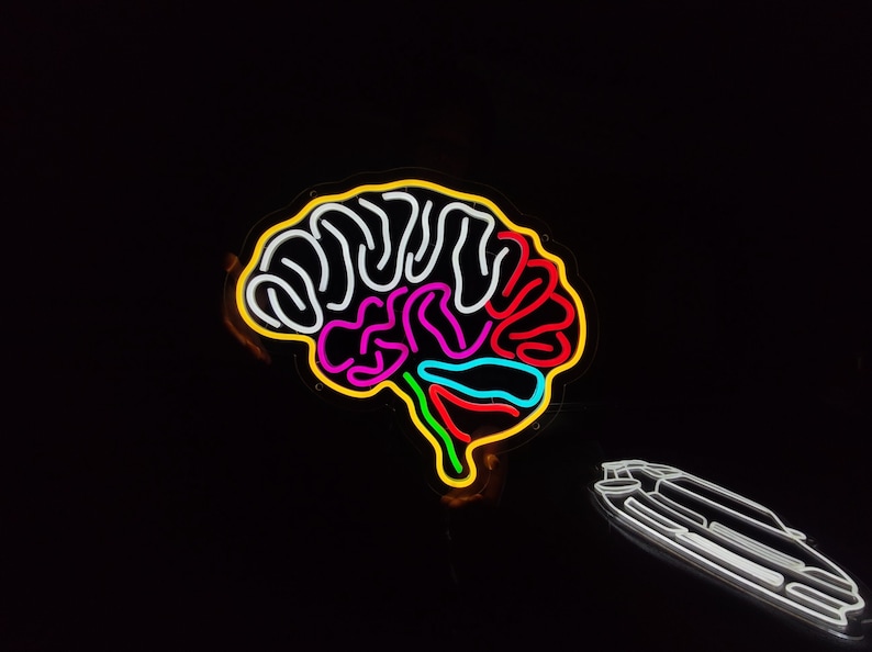 Brain Neon Sign, Human Brain Led Sign, Human Organ Decor Led Light ...