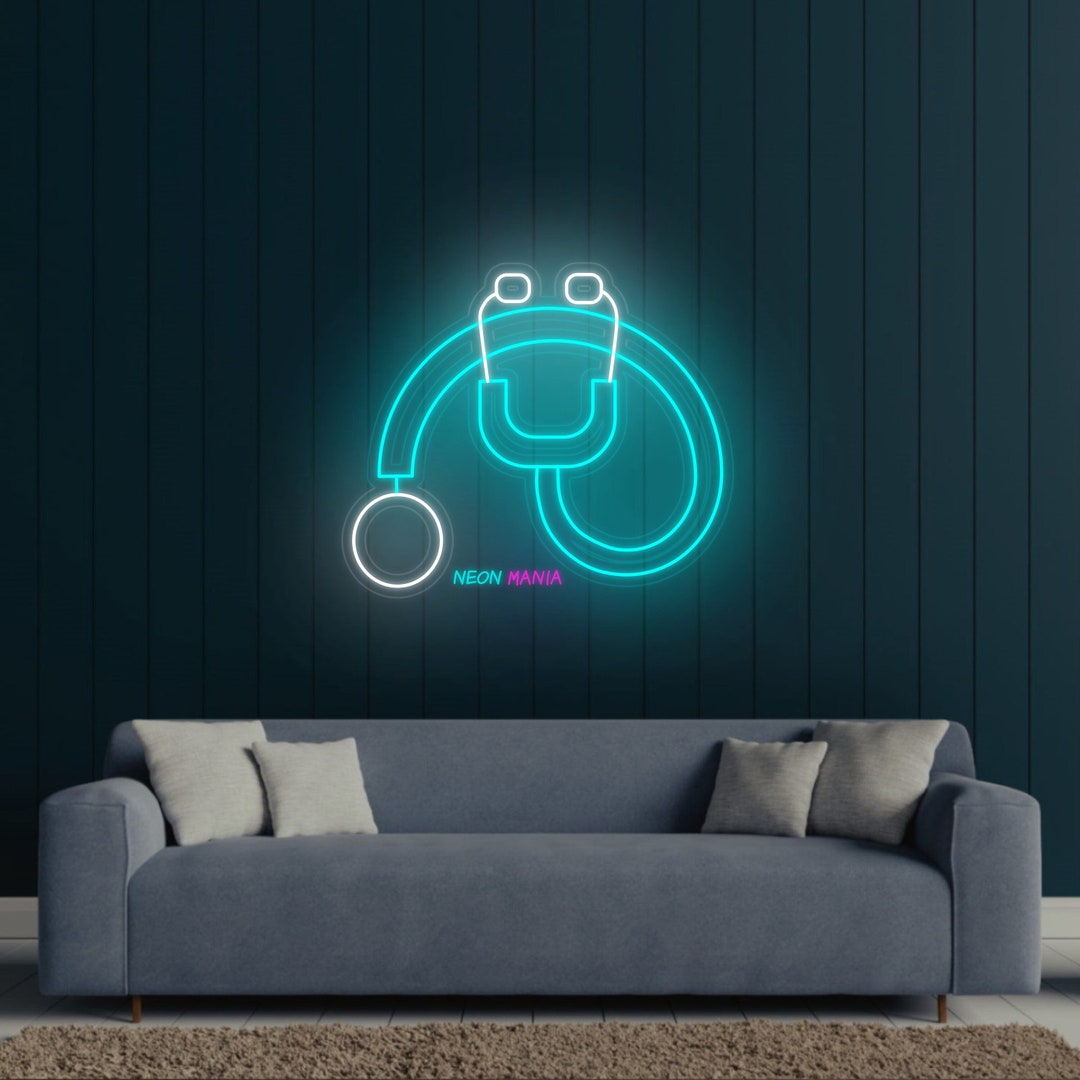 Stethoscope Neon Sign, Medical Instrument Led Light, Stethoscope Neon ...