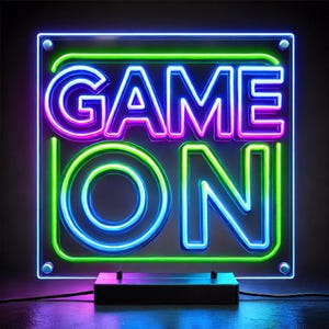 Game on neon sign, game led light sign, custom sign for gamer for bedroom salon bar gym
