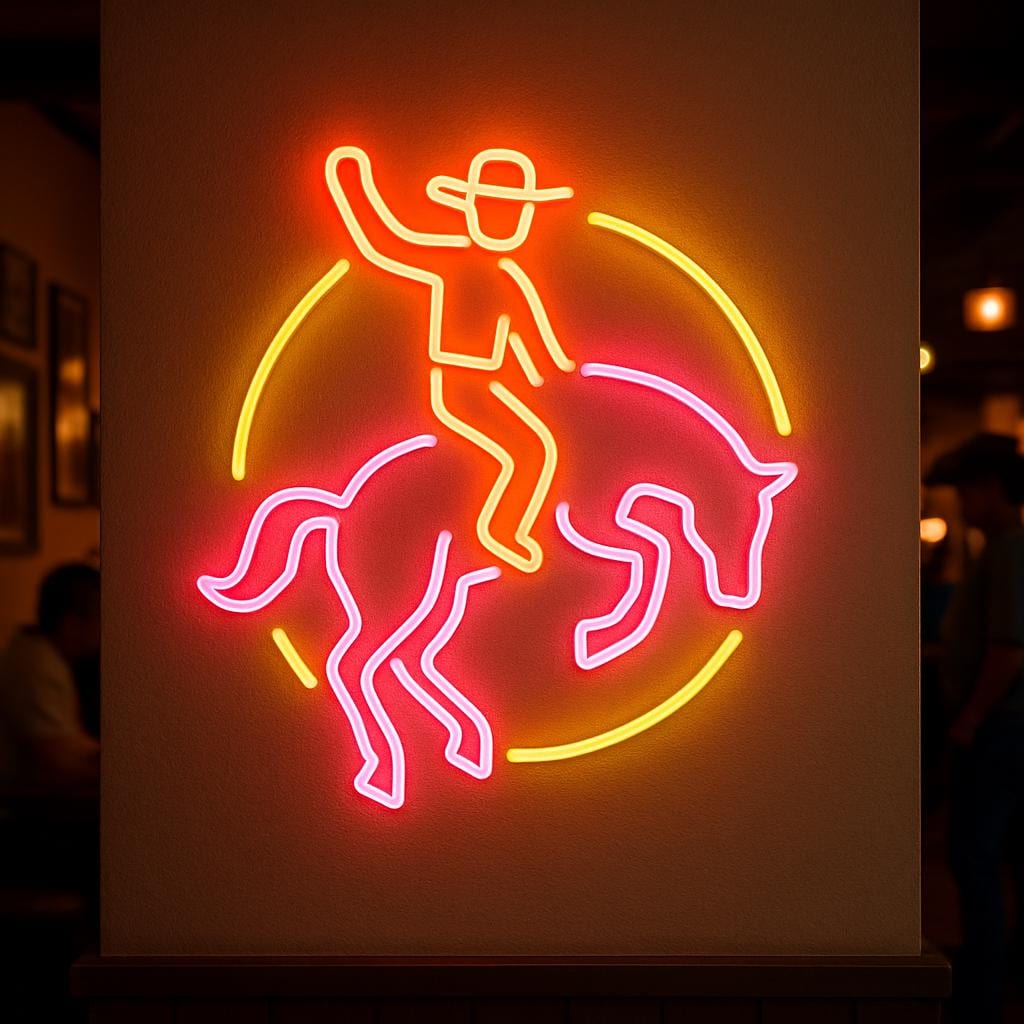 Rodeo Neon Sign. Saloon Light. Themed Establishment Led Sign. Gift Idea ...