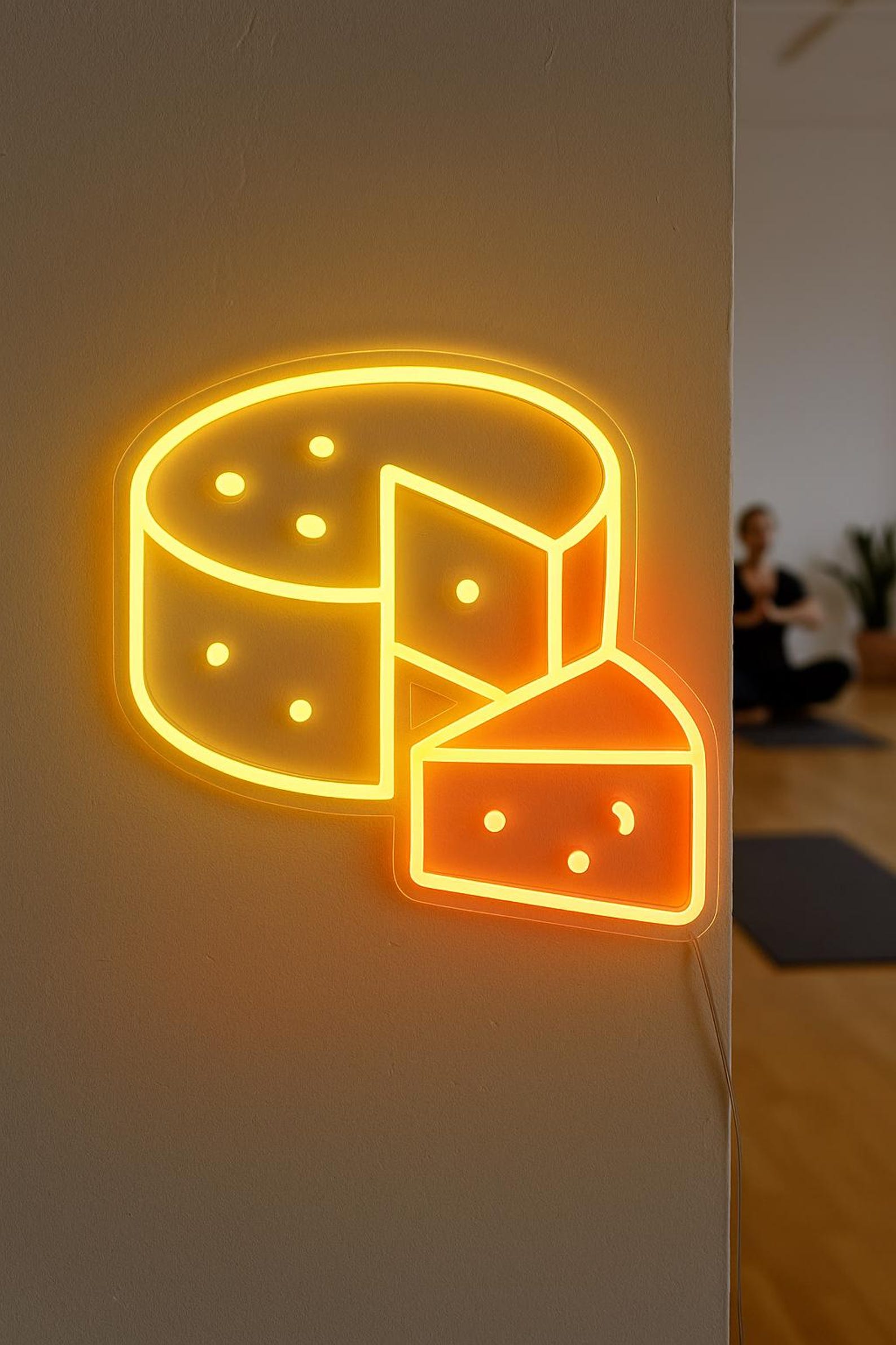 Cheesy Sign Camembert Cheese Neon Sign: Light up Your Cheese Shop. Cheese Light ...
