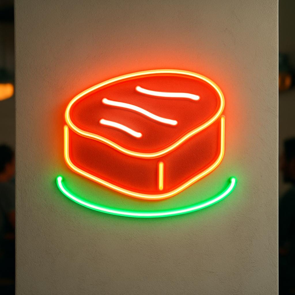 Filet Mignon Neon Sign. Steakhouse Restaurant Light. Cooking Led Sign ...