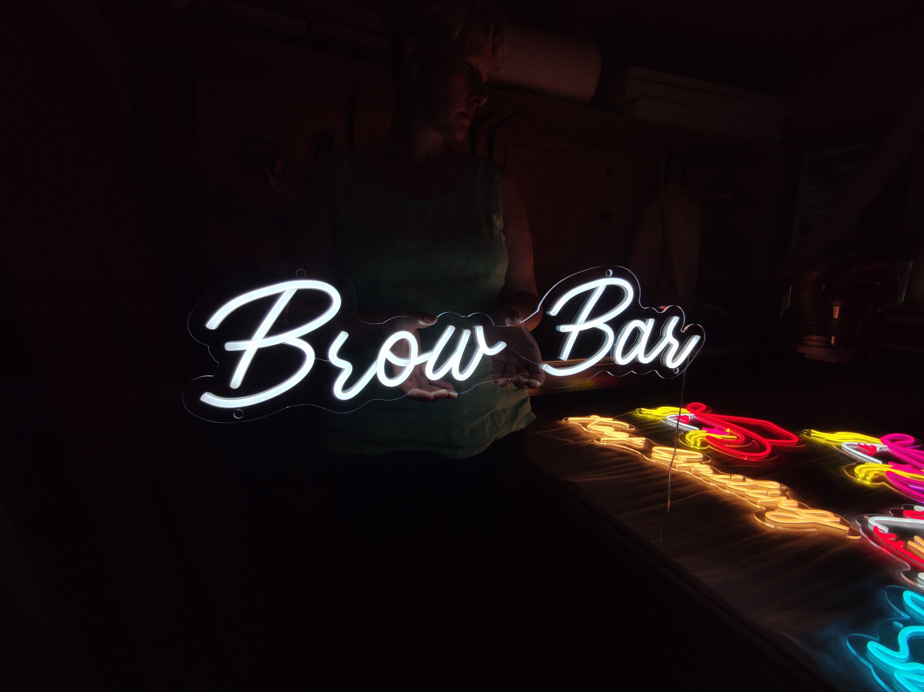 Brow Bar Neon Sign, Brow Salon Led Neon, Beauty Salon Led Lights, Brow ...