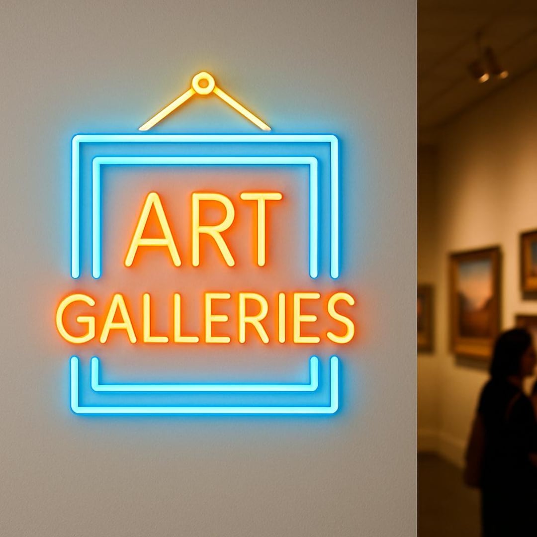 Art Gallery and Exhibition Neon Sign. Art Gallery Light. Art Studio and ...
