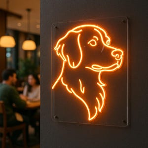 Brittany spaniel dog neon sign, dog led sign, spaniel led light, custom gift for pet lover, custom Your Pet sign