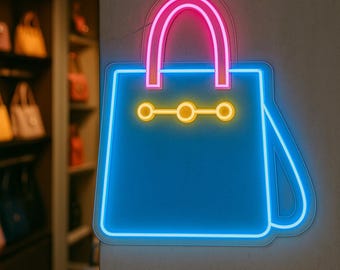 Handbag Neon Sign, Woman Small Handbag Led Neon, Small Bag Led
