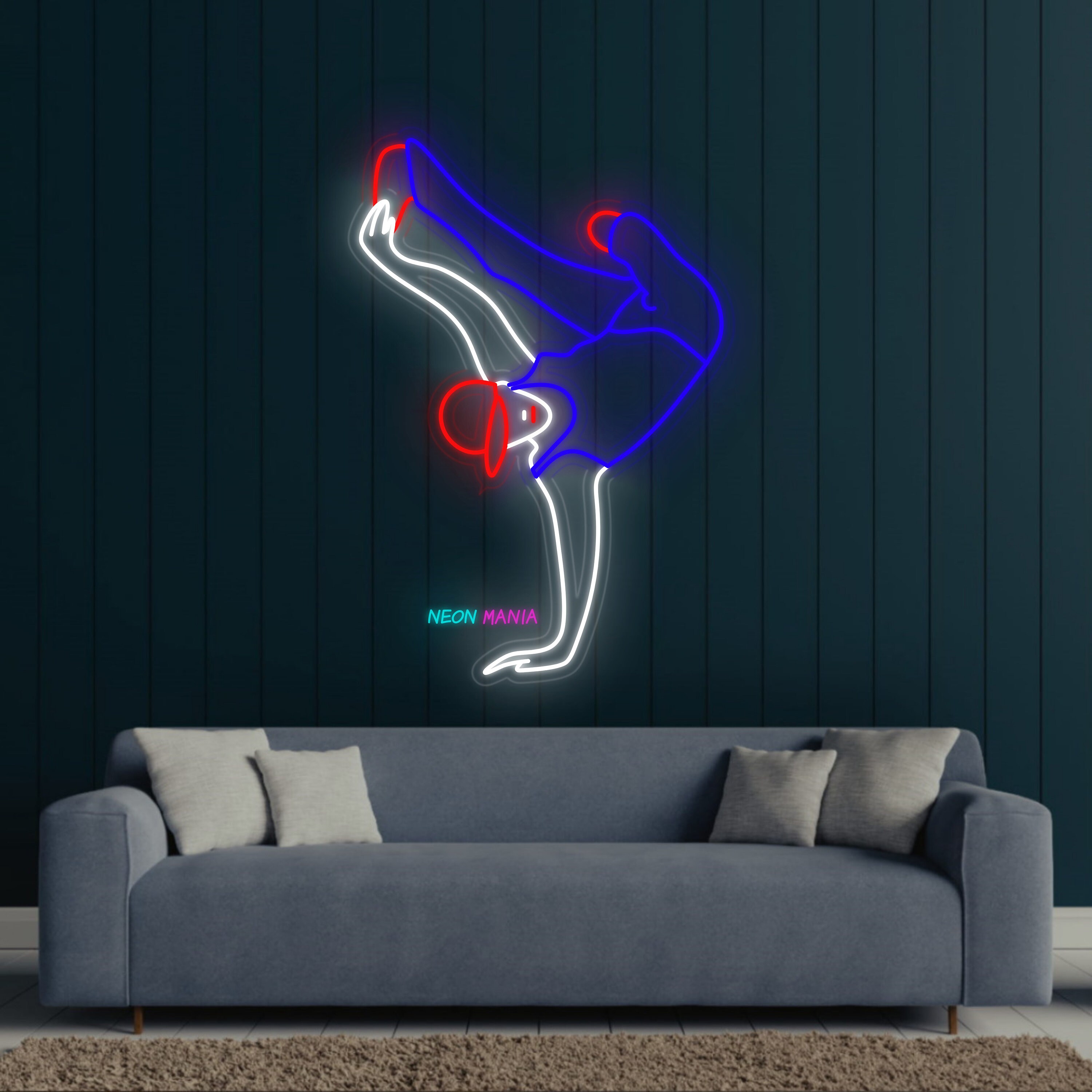 Break Dancer Neon Sign, Hip Hop Dancing Neon Light, Dance Studio Led ...