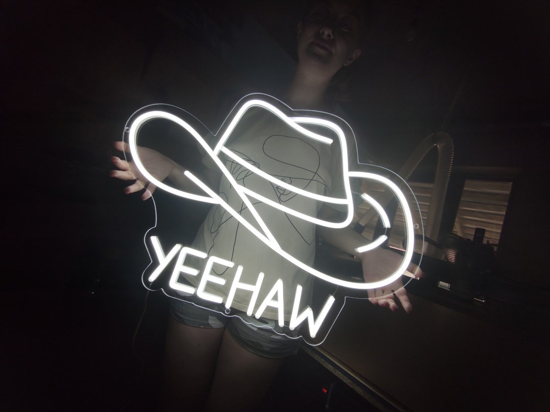 Cowboy Hat Neon Sign, Cowboy Led Neon Sign, Western Neon Light, Neon