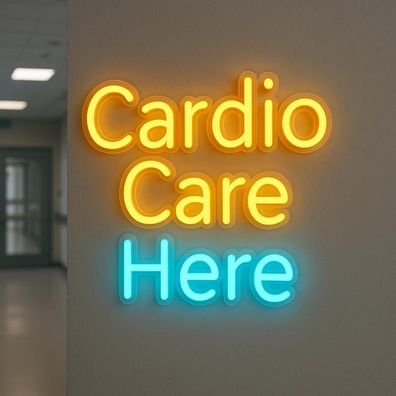 Cardiology Neon Sign. Hospital Led Sign. Cardiologist Office Light ...