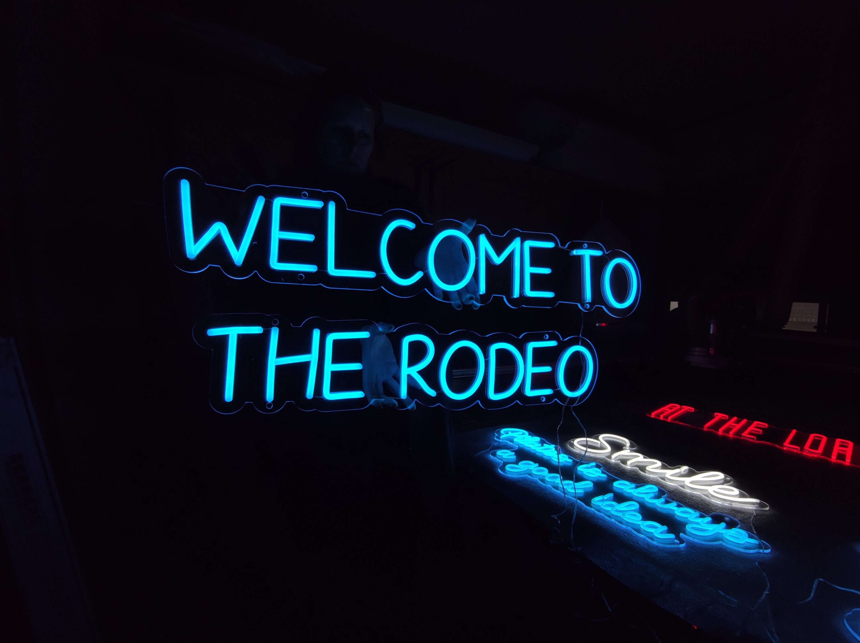 Mirror Sign Rodeo Welcome to the Rodeo Neon Sign, Rodeo Led Sign, Western Decor Neon ...