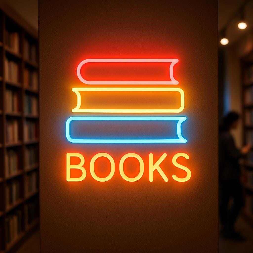 Book Sign Led Sign Books Neon Sign: Light up Your Home Library - Etsy