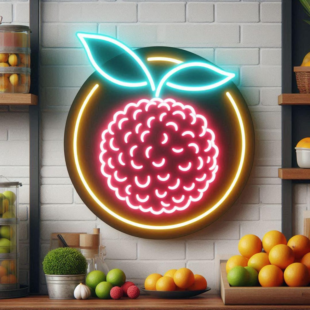 Lychee LED Neon Sign. Tropical Decor. Sweet Fruits Sign. Neon ...