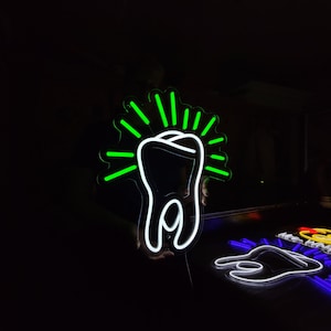 Tooth Neon Sign, Shining Tooth Led Neon, Medicine Led Light, Dentist ...