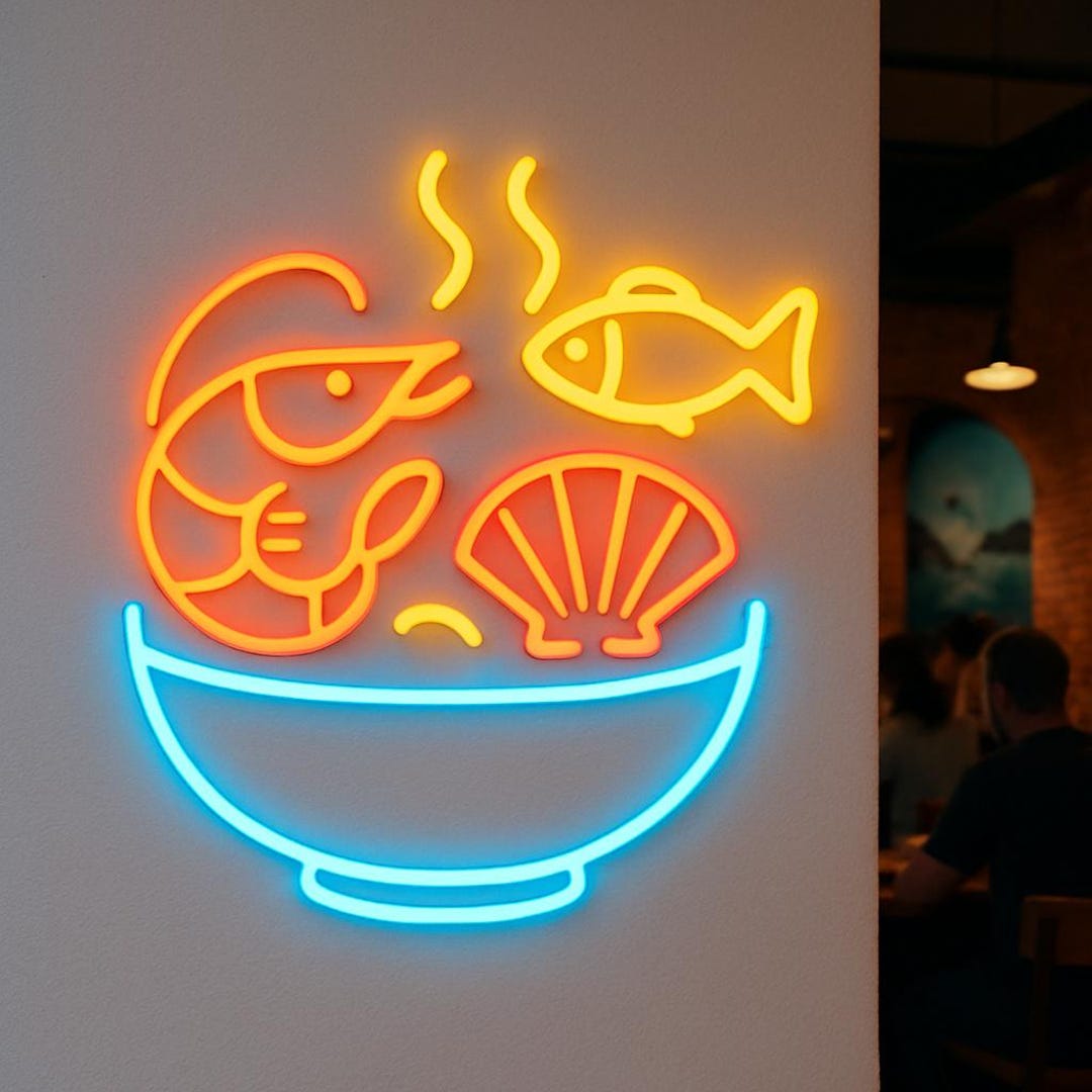 Soup Sign Led Bouiabesse Neon Sign. Kitchen Light. Traditional French Soup Led Sign ...