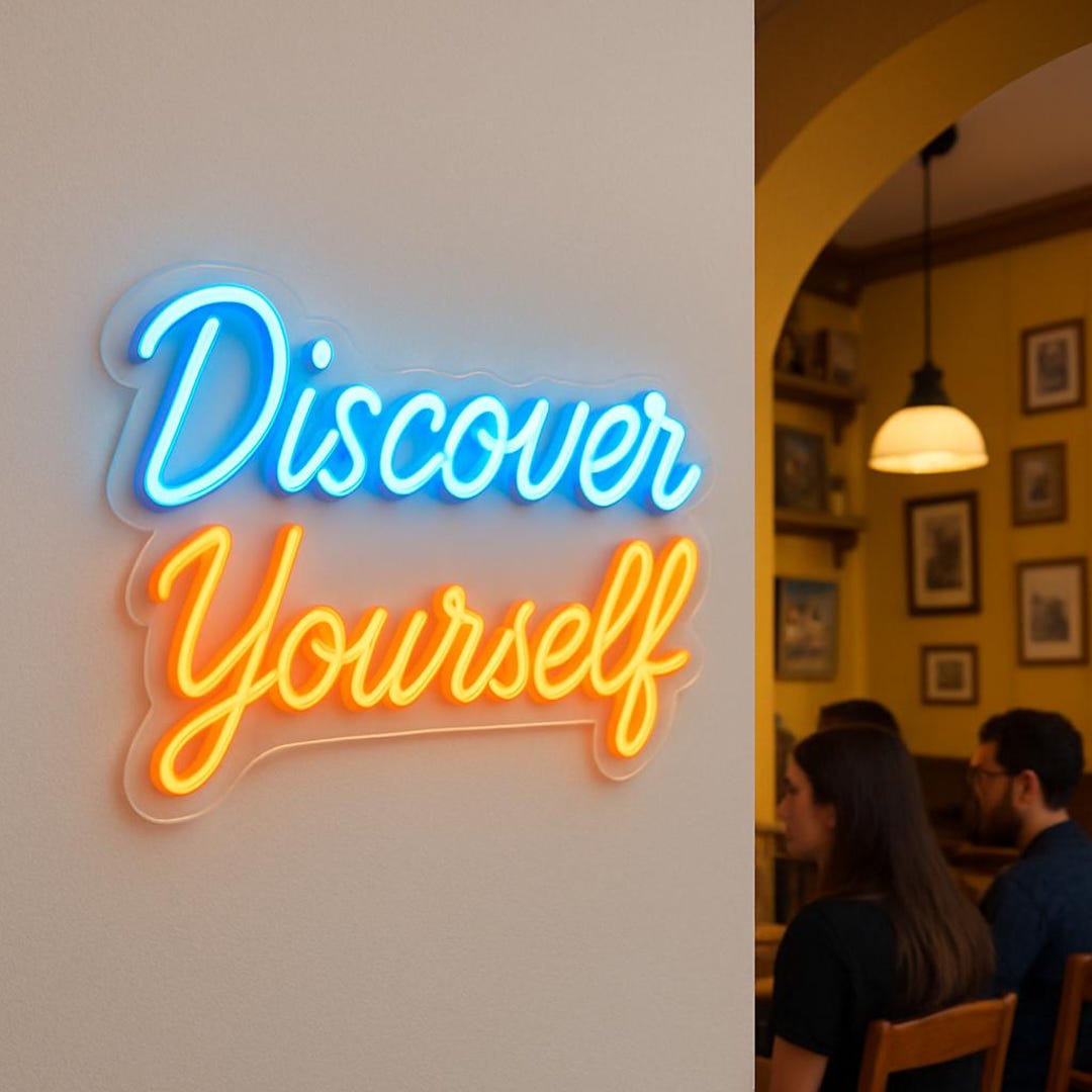 Self-knowledge and Personal Development Courses Neon Sign. Training ...
