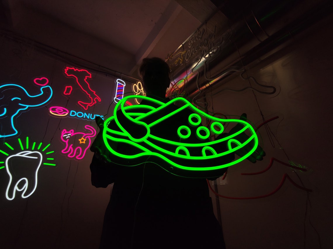 Led Footware Shoe Neon Sign, Footwear Led Sign, Summer Shoe Led Light, Footwear Neon ...