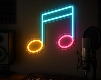 楽譜ネオン装飾。リズムトラックLED装飾。ネオン音楽スタジオ装飾