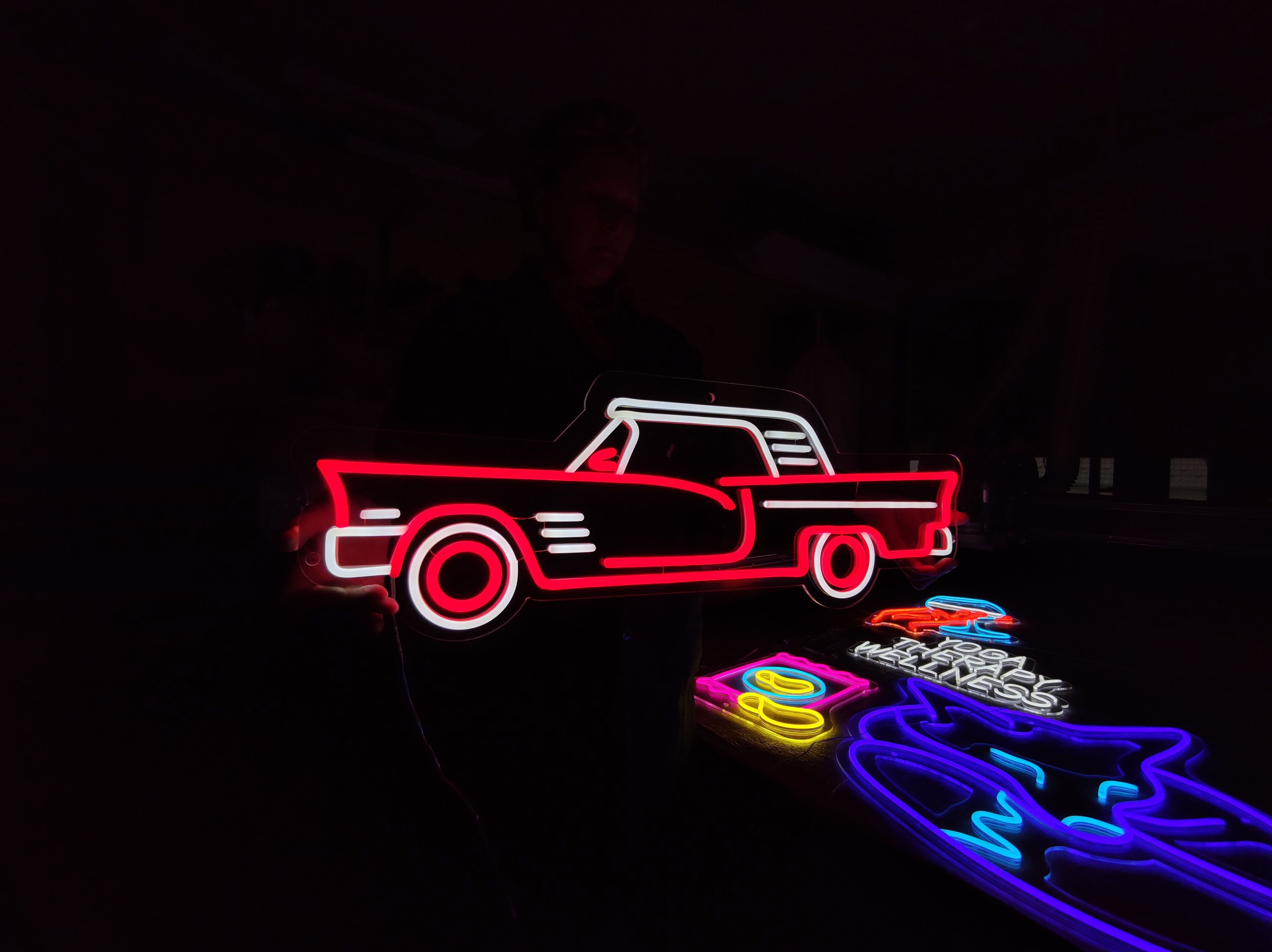 FINOTI autoservice neon bord wanddecoratie voor autoreparatiewerkplaats usb opladen herbruikbaar groot led neonlicht cadeau voor motorliefhebbers usb met schakelaar,B FINOTI autoservice neon bord wanddecoratie voor autoreparatiewerkplaats usb opladen herbruikbaar groot led neonlicht cadeau voor motorliefhebbers usb met schakelaar,B