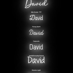David Name Neon Sign, David Led Neon Sign, Custom Name Neon Sign, Kids ...