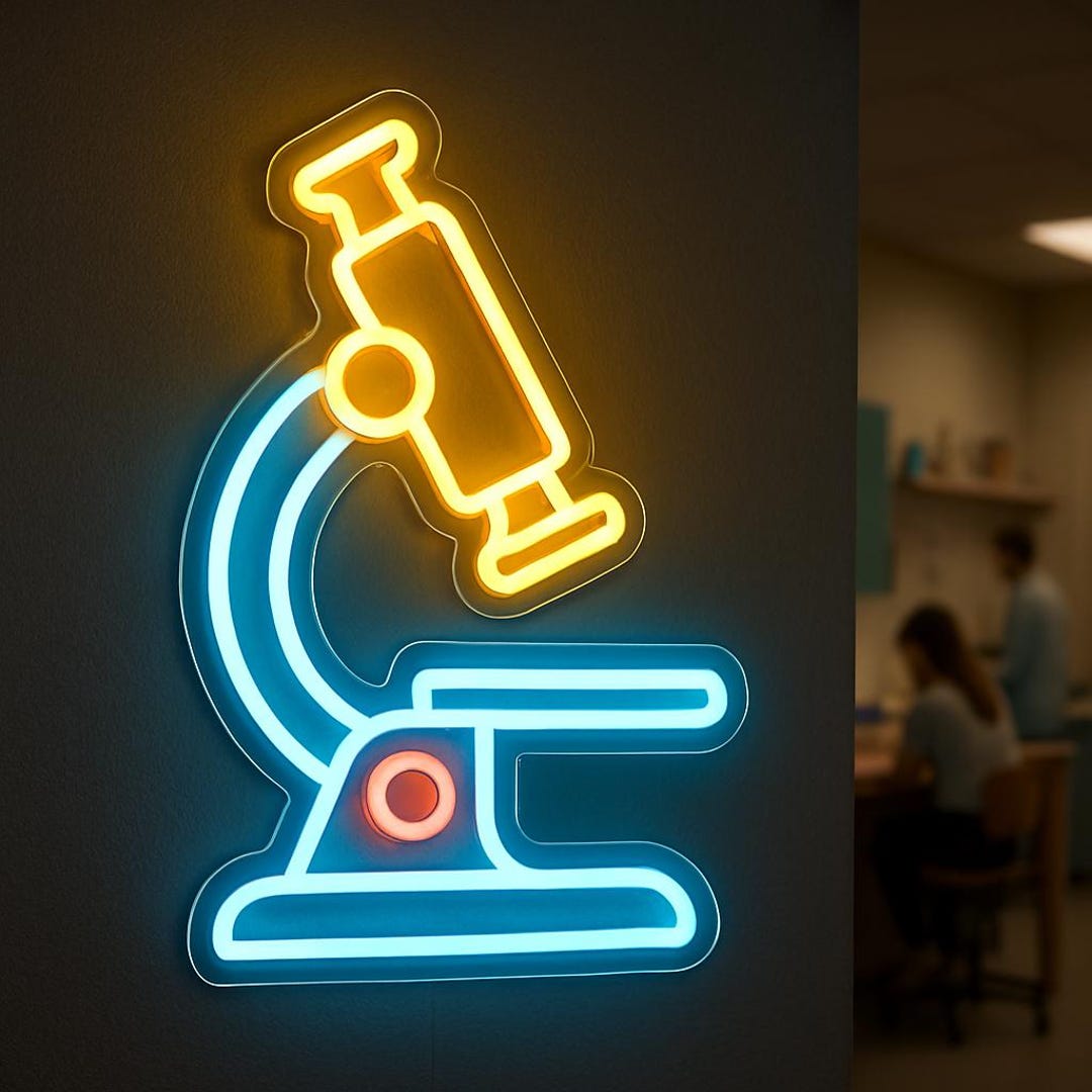 Medical Lab Neon Sign: Laboratory Technology Light Decor. Chemical ...