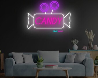 Candy Neon Sign: Light up Your Sweet Shop. Candy Bar Led Decor - Etsy