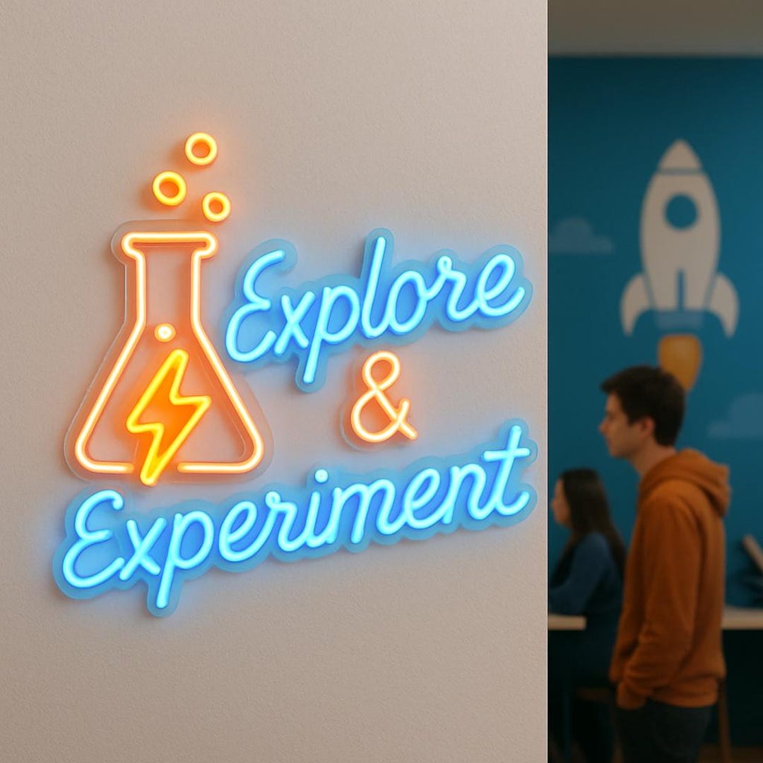 Interactive Rooms for Science Games and Experiments Neon Sign. Science ...