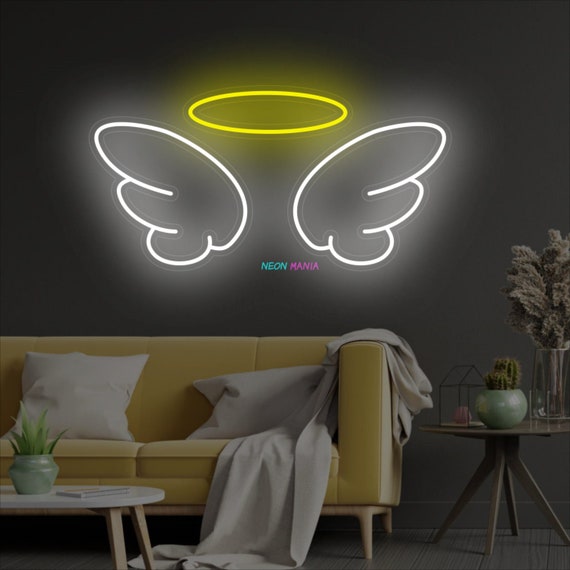 翼付きニムネオンサイン、天使の羽の LED サイン、パーティー