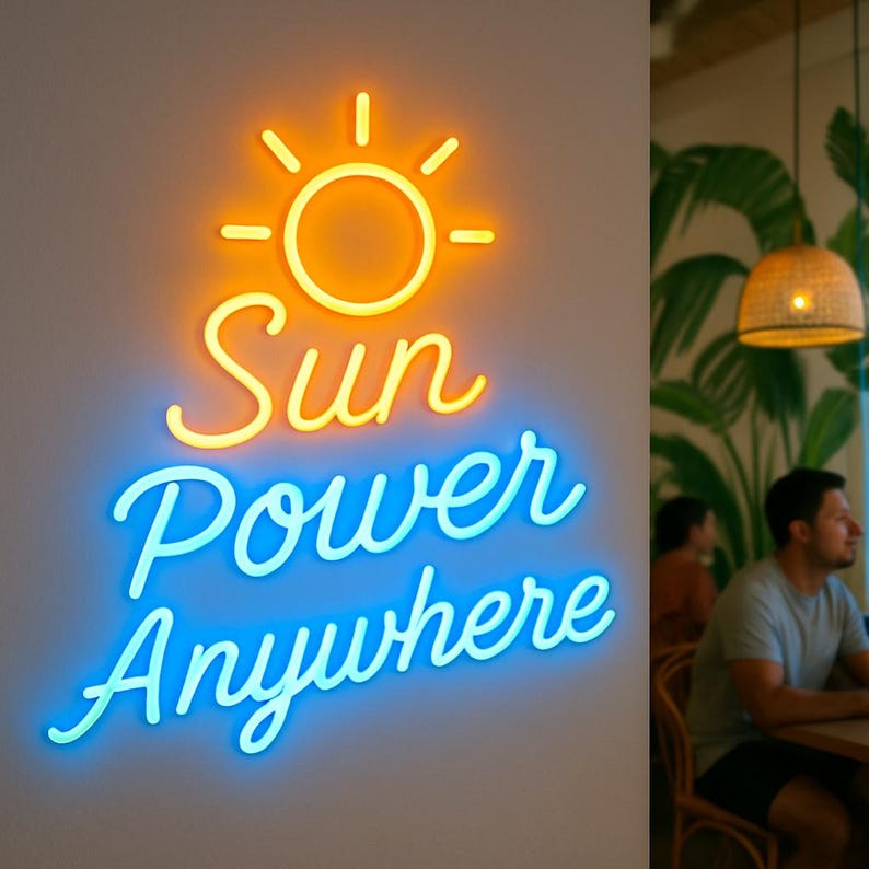 Solar Neon Sign Solar System Installation Neon Sign. Offices of Companies That Install ...