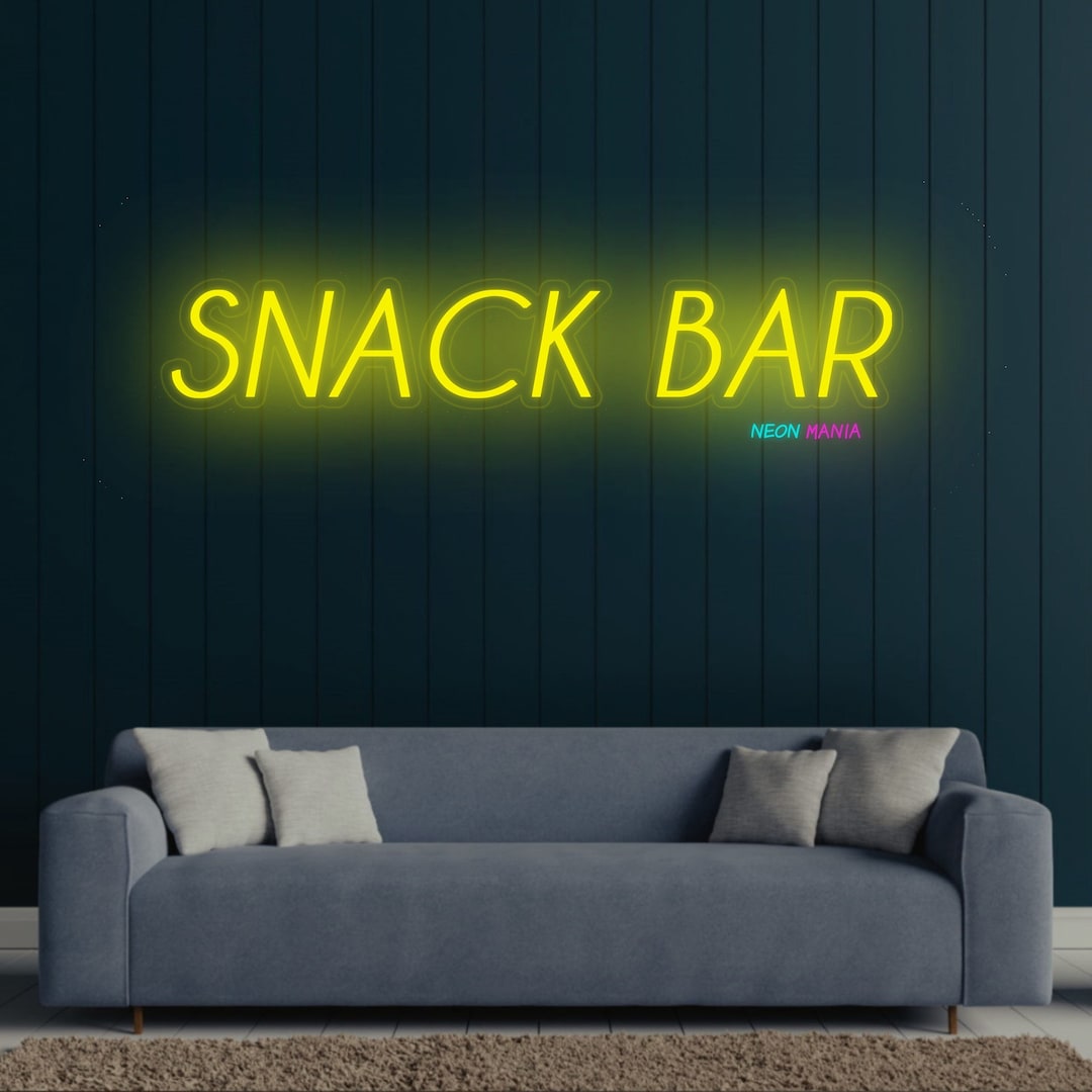 Snack Bar Neon Sign Bar Decor Neon Light Food Bar Led Light Etsy