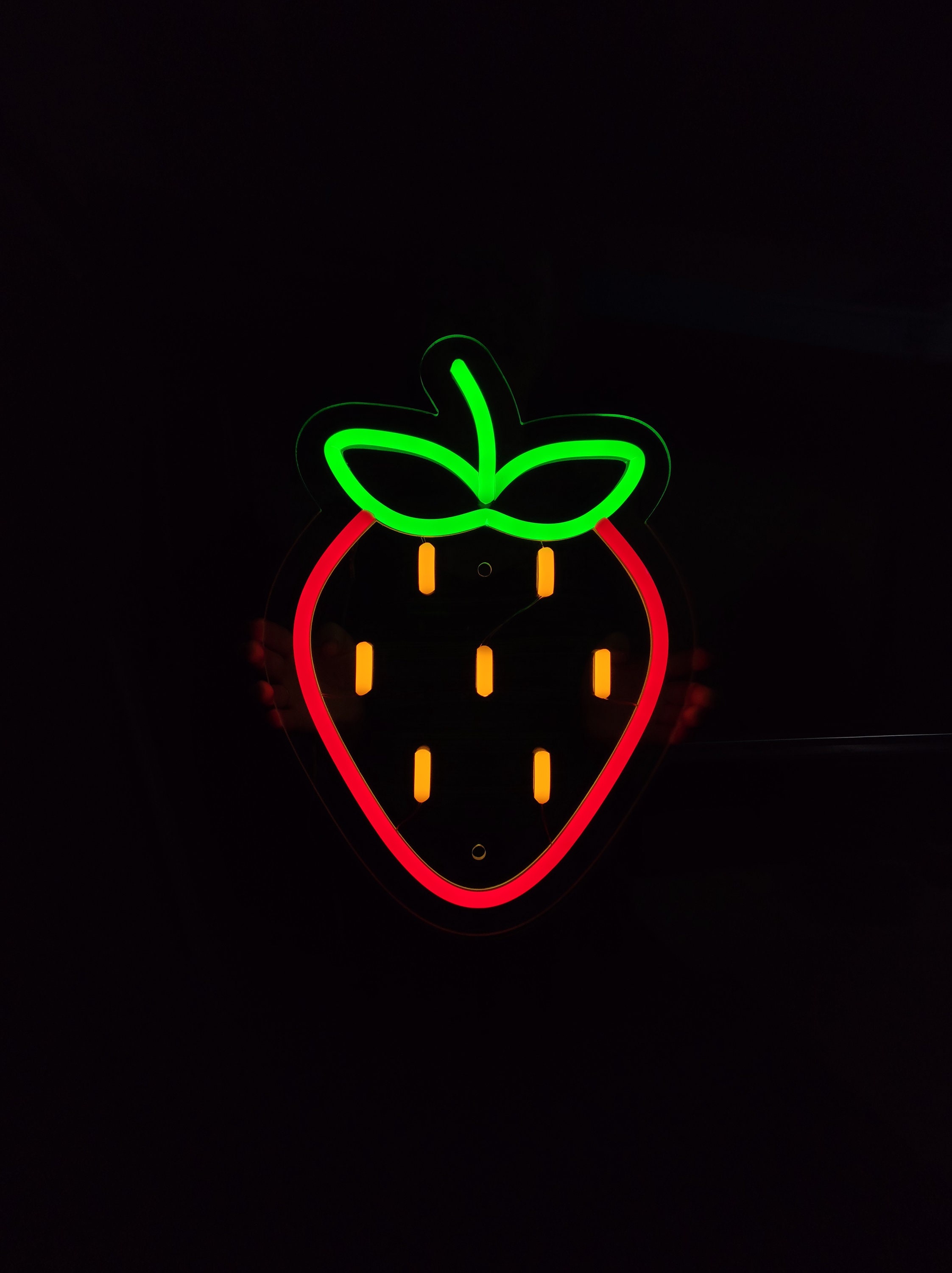 Insegna LED A Neon A Forma Di Ciliegia – Luce Notturna Decorativa Da Parete – Alimentazione USB Per Camerette E Feste