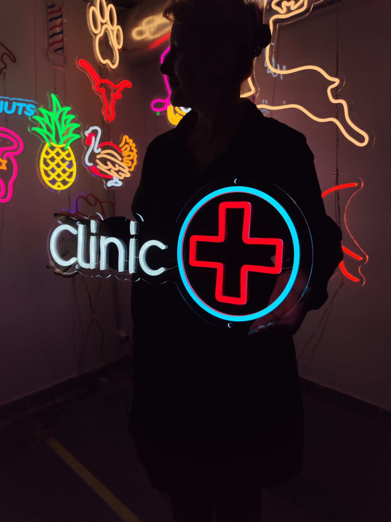 Clinic Neon Sign, Medical Cross Neon Led, Medicine Led Neon, Sign for ...
