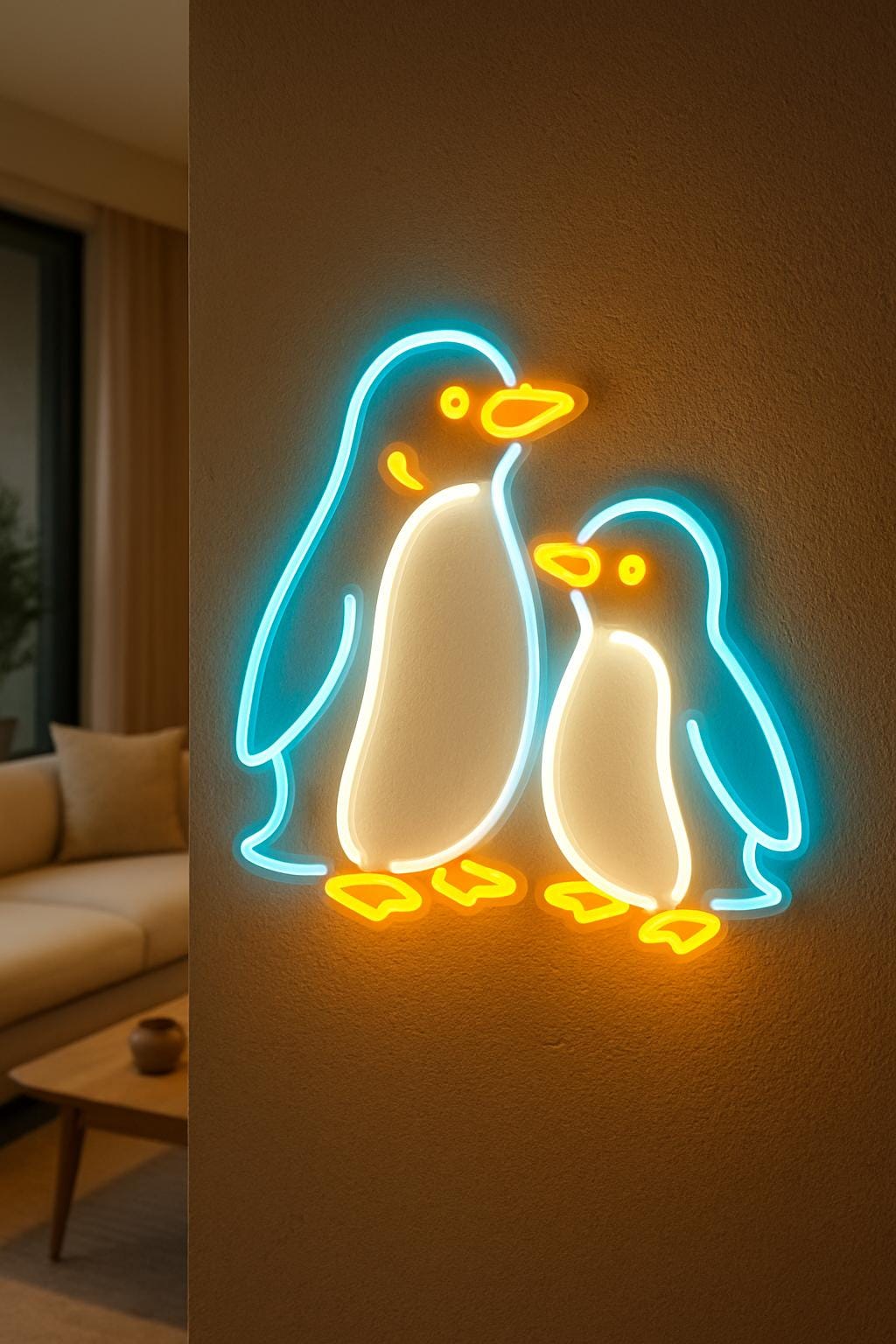 Penguin Neon Sign. Animal LED Decor. Baby Penguin Wall Decor - Etsy