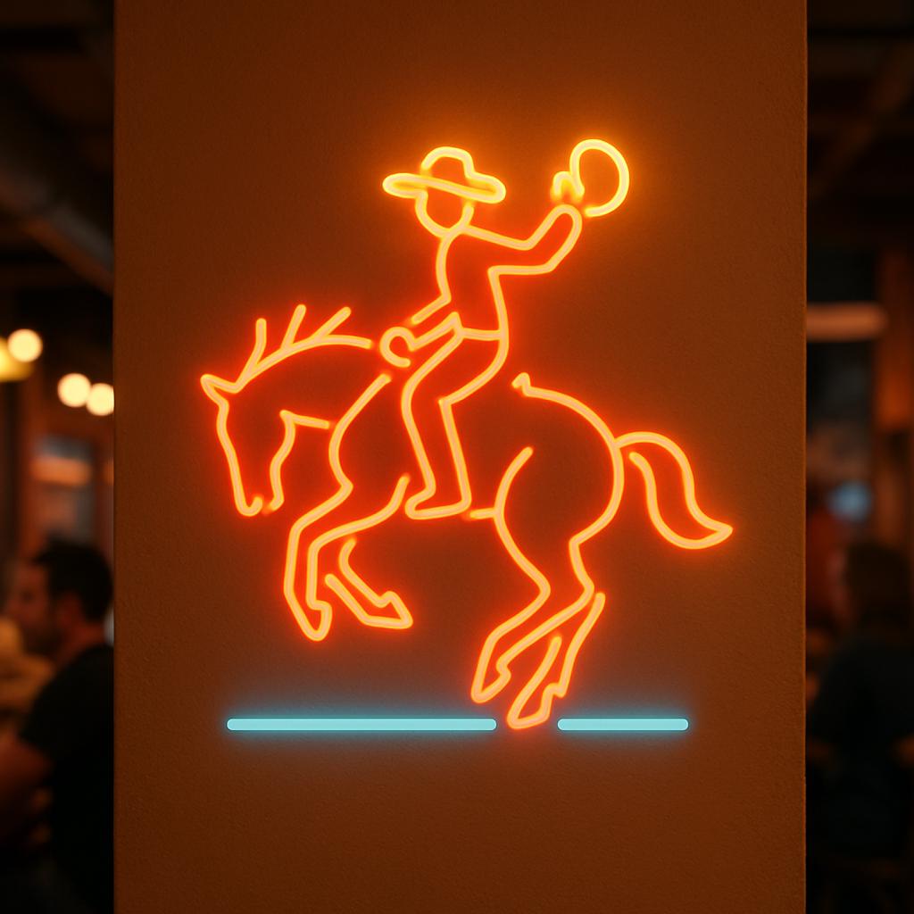 Rodeo Neon Sign. Saloon Light. Themed Establishment Led Sign. Gift Idea ...