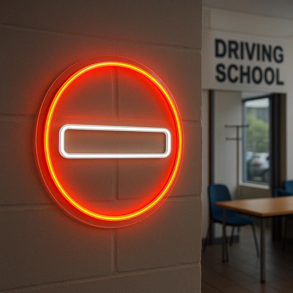 Traffic Signs Neon Sign. STOP, Parking Sign, Speed Limit 60, No