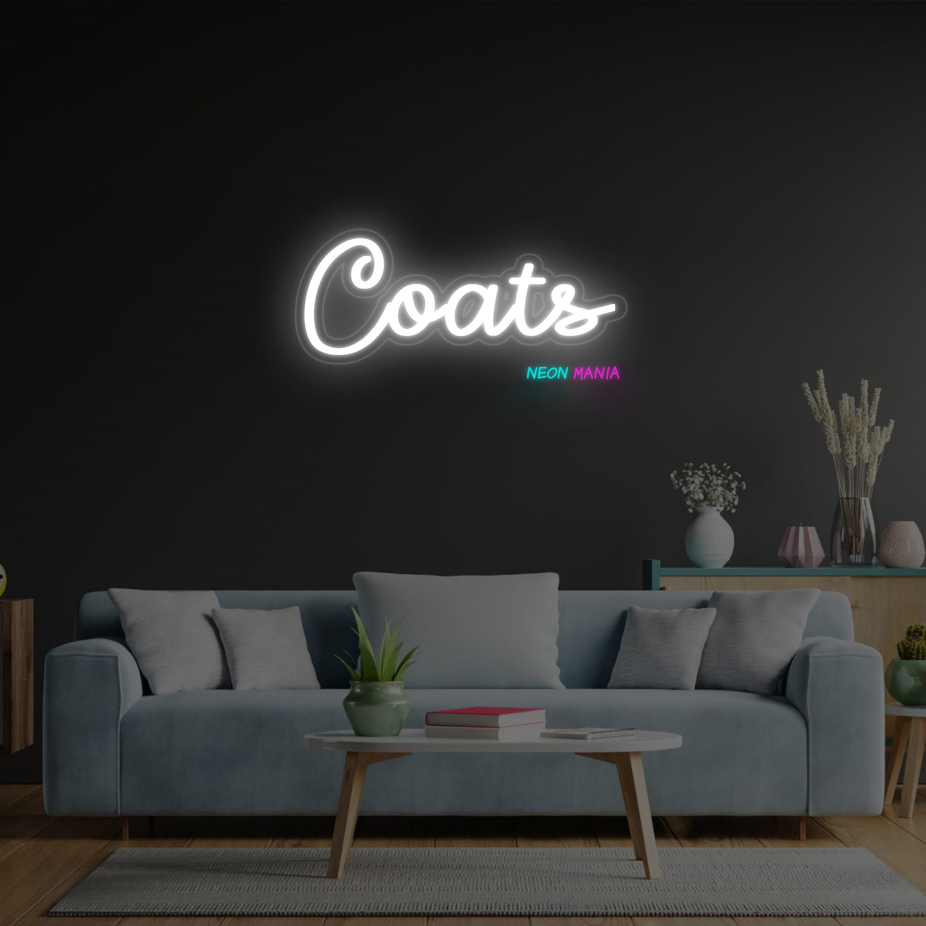 Coats Neon Sign: Light up Your Clothes Shop - Etsy