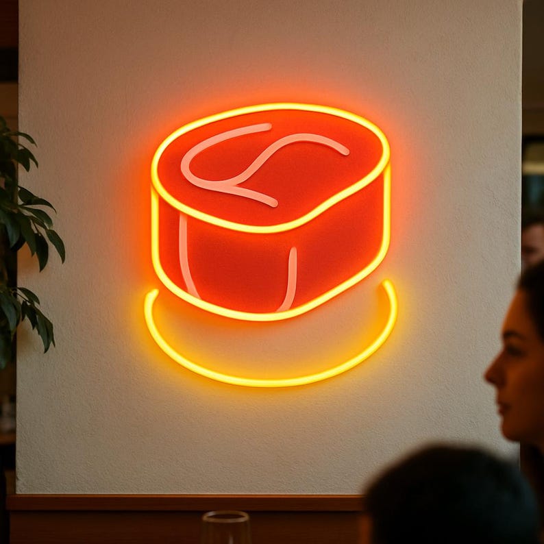Filet Mignon Neon Sign. Steakhouse Restaurant Light. Cooking Led Sign ...