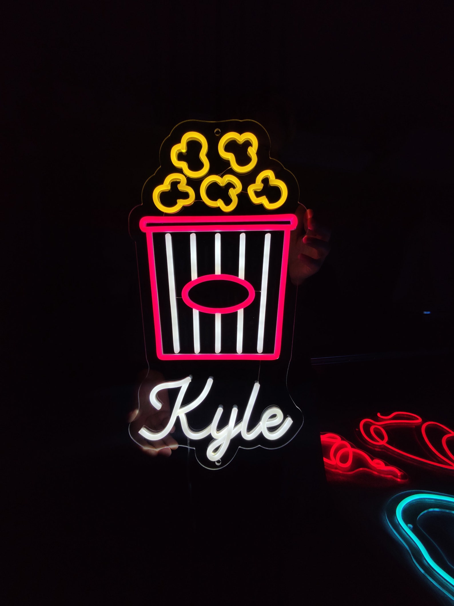 Personalized Movies & Popcorn Sign II