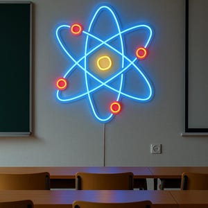 Education and Science Neon Sign. Educational Institutions Led Sign. Scientific Institutions Neon Light. Teacher Gift Idea.
