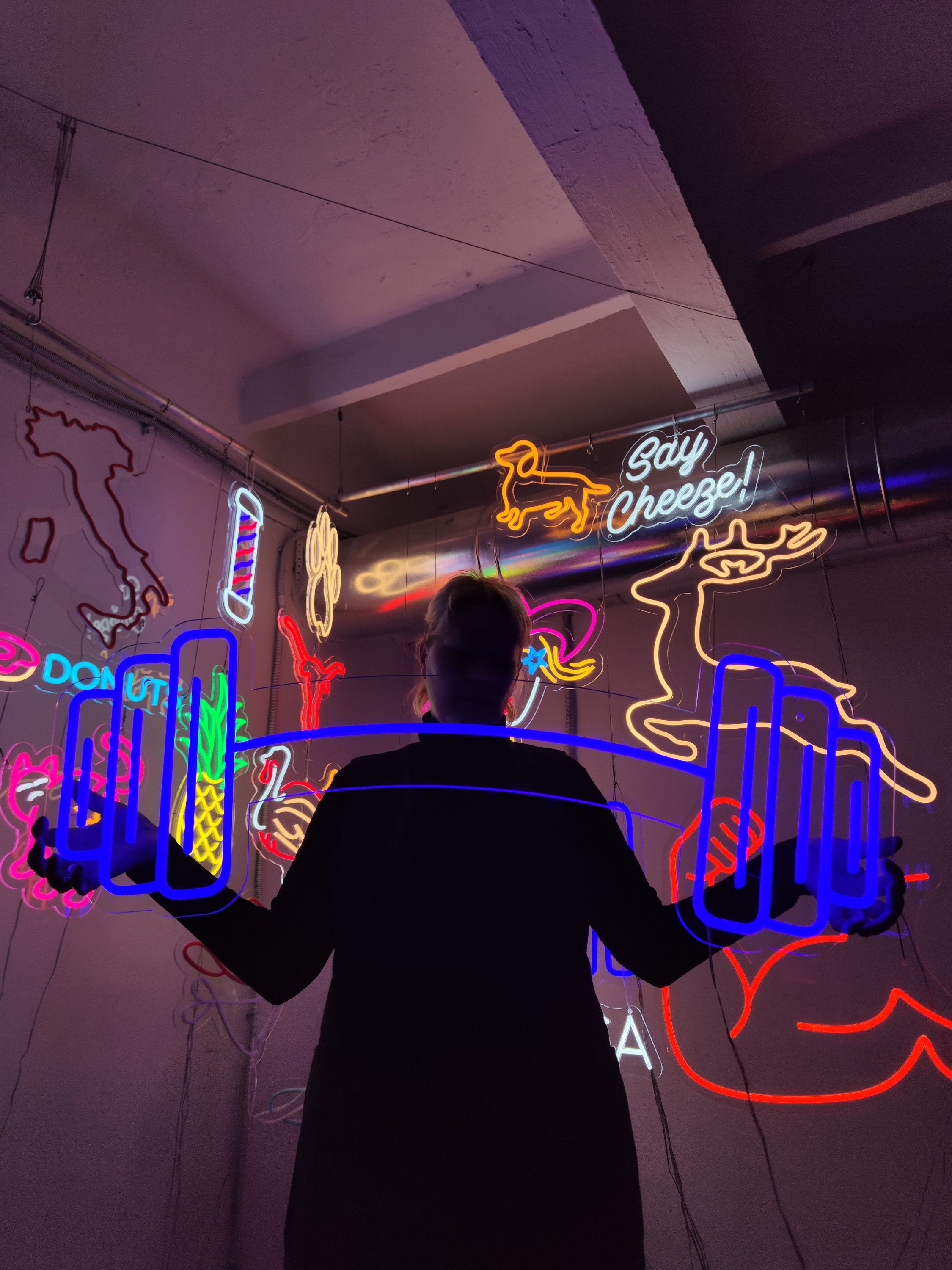 Dumbbell Neon Sign, Barbell Led Neon, Sport Led Light, Custom Led Sign ...