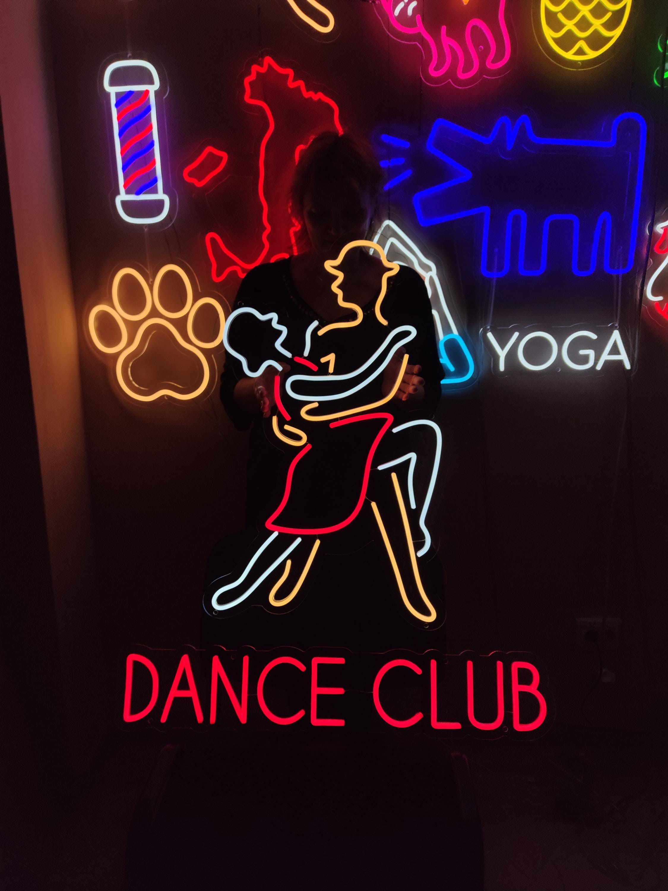 Dancers Neon Sign, Dance Club Neon Light, Ballroom Dancing Led