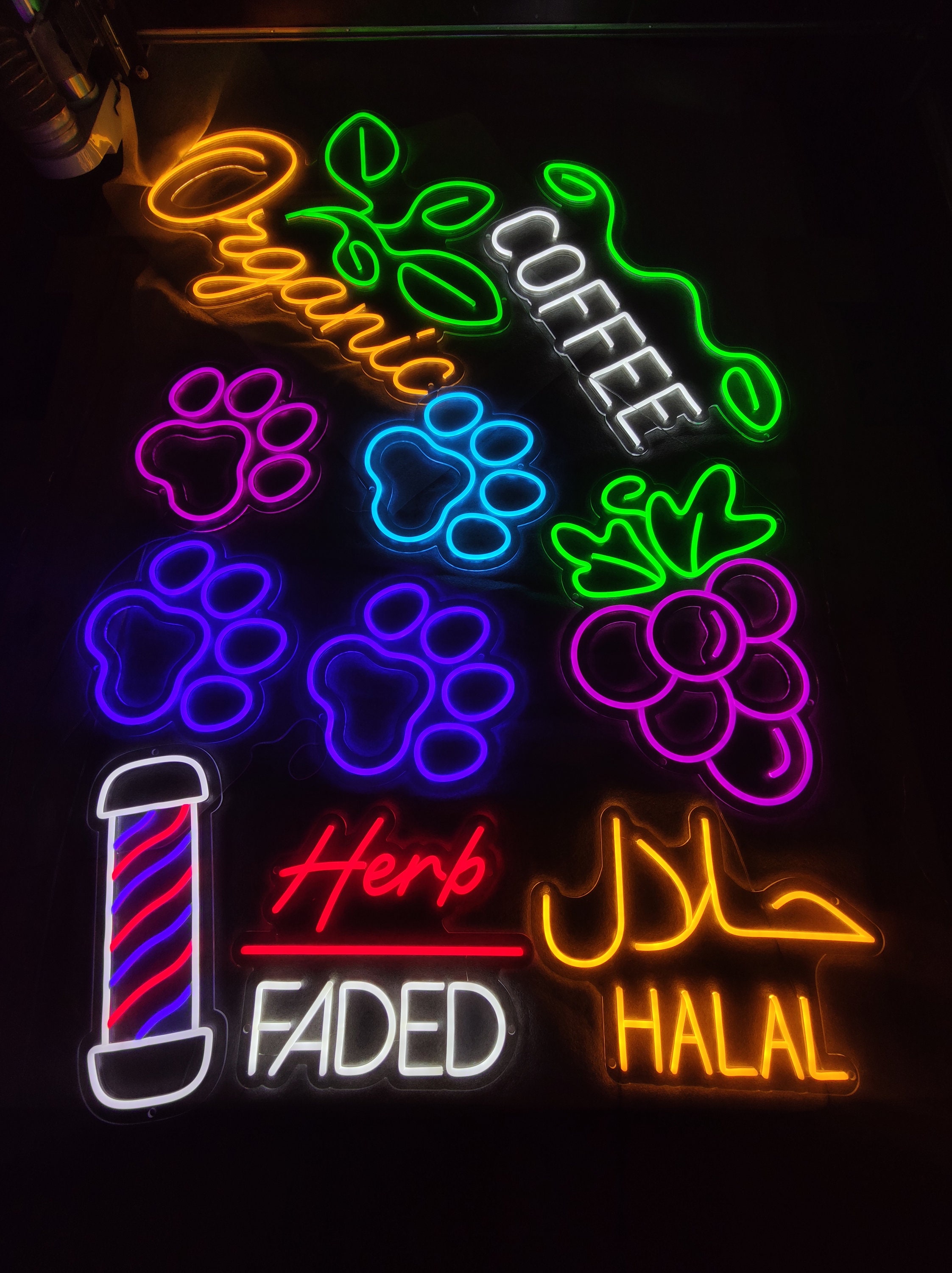 Halal Neon Sign, Halal Food Led Light, Halal Meat Neon Lights, Islam ...