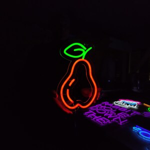 Pear Led Sign Pear Neon Sign, Fruit Led Light for Your Room Decor, Custom Pear Neon ...