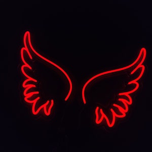 Angel Wings Neon Sign Wings Led Sign Angel Led Light Custom - Etsy