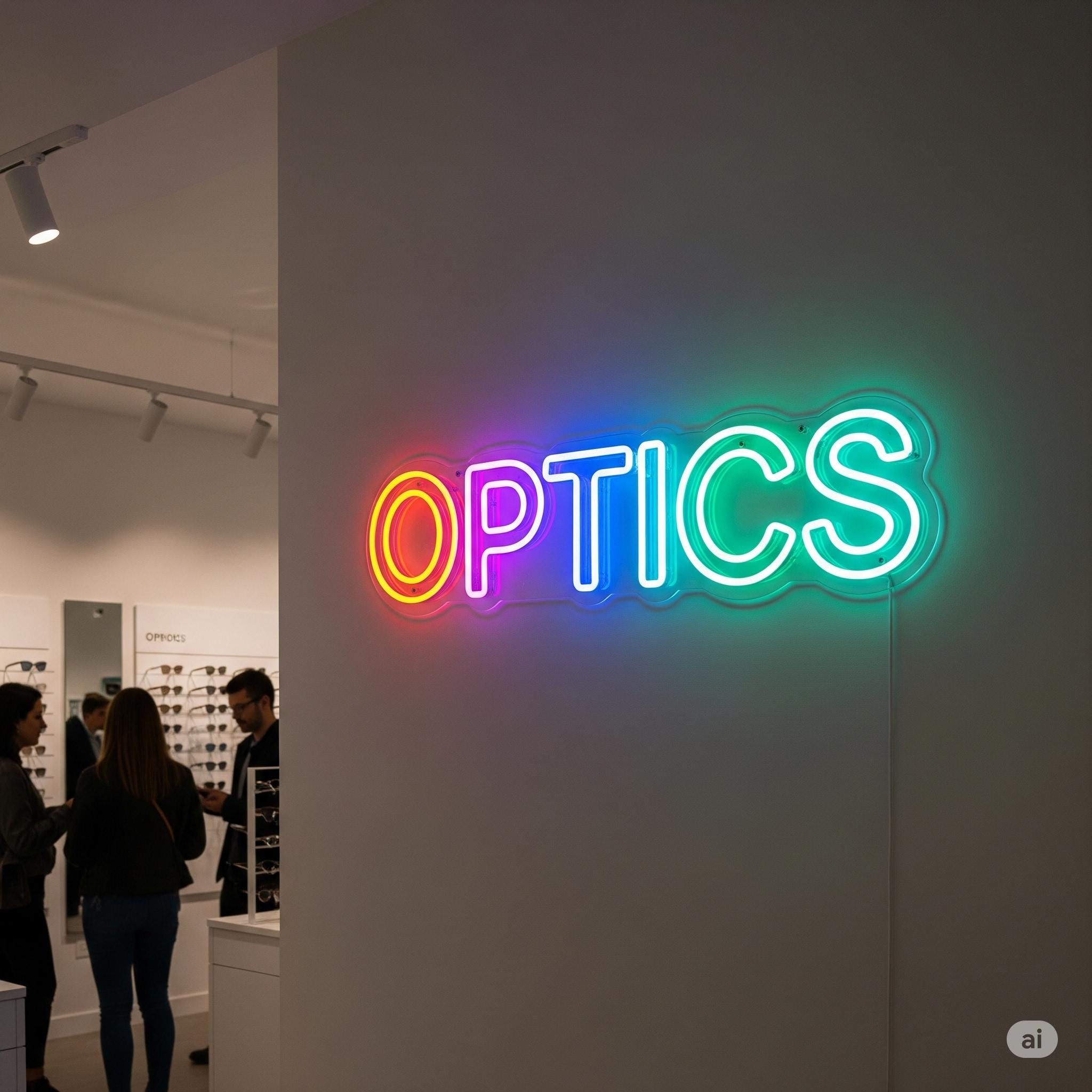 Eyeglass Sign Led Optics Neon Sign. Vision Treatment Led Sign. Ophthalmologist Gift Idea ...