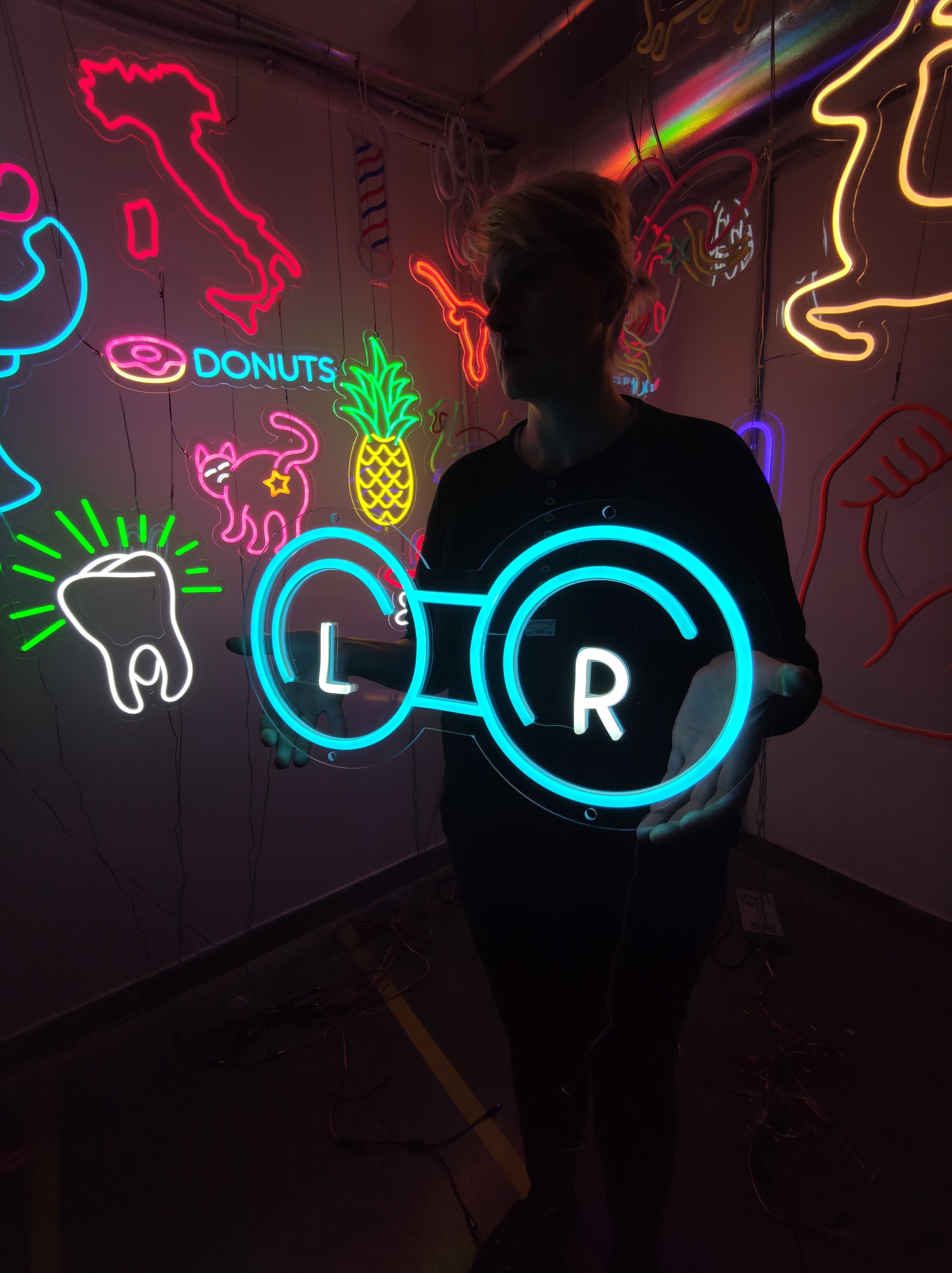 Eyeglass Sign Led Eyeglasses for Vision Testing Neon Sign, Vision Led Neon, Eyeglasses ...