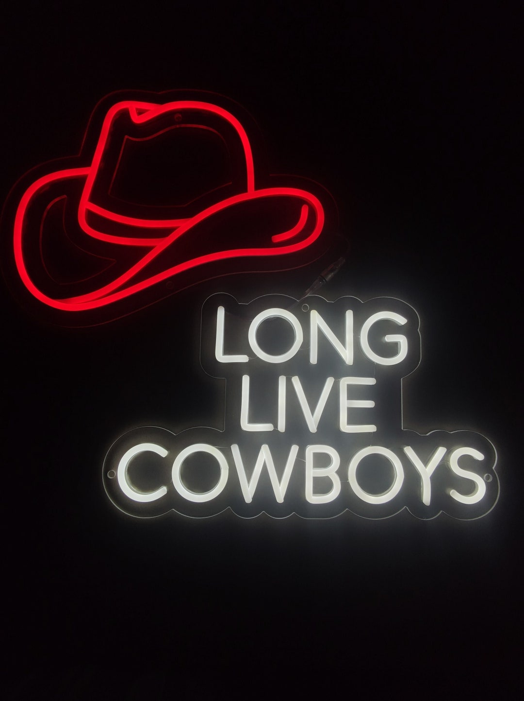 Long Live Cowboys Neon Sign, Western Sign, Custom Cowboys Led Neon
