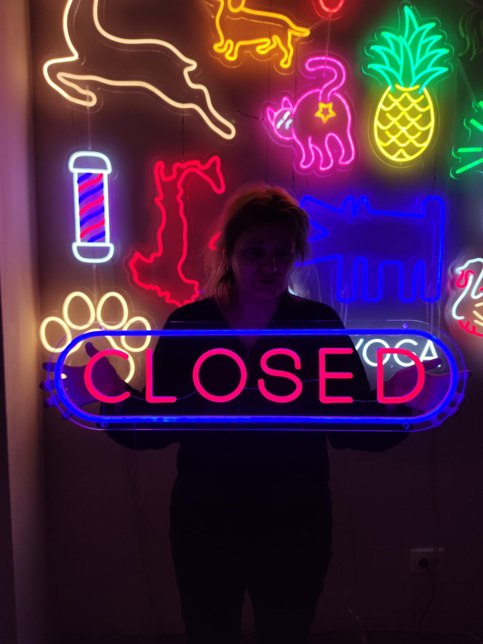 Closed Neon Sign | Flashing On\off Sign | Custom Shop Decor - Etsy