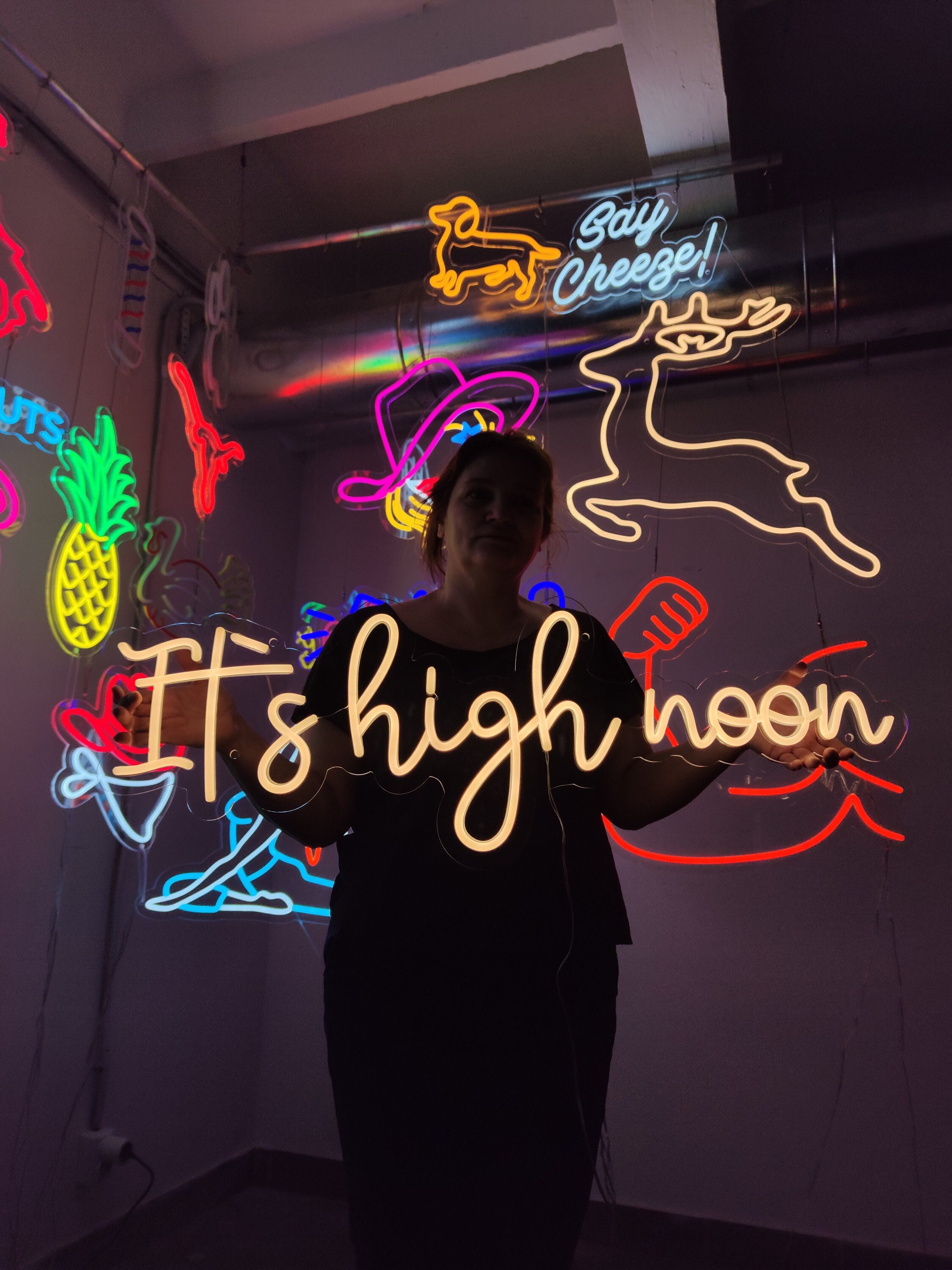 Its High Noon Neon Sign, Western Room Decor Led Light, Cowboy